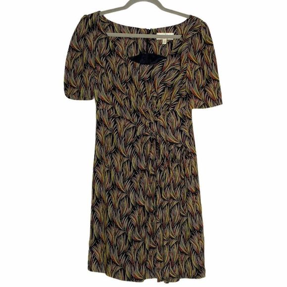 Moulinette Soeurs A-Line Casual Feather Print Dres - Picture 1 of 6